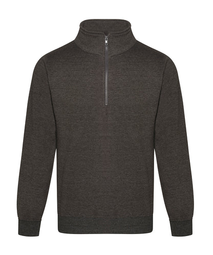 Tryck din logga på Sweatshirts från ProRTX - Anpassa ProRTX - Pro-hals Sweatshirt med Dragkedja i färgen Mörkgrå för företag, föreningar och privatpersoner