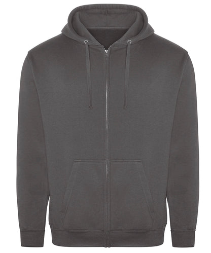 Tryck din logga på Hoodies från ProRTX - Anpassa Pro hoodie med dragkedja i färgen Mörkgrå för företag, föreningar och privatpersoner