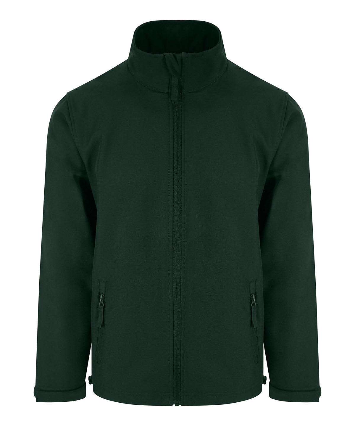 Tryck din logga på Softshelljackor från ProRTX - Anpassa Pro 2-lagers softshell i färgen Djup grön för företag, föreningar och privatpersoner