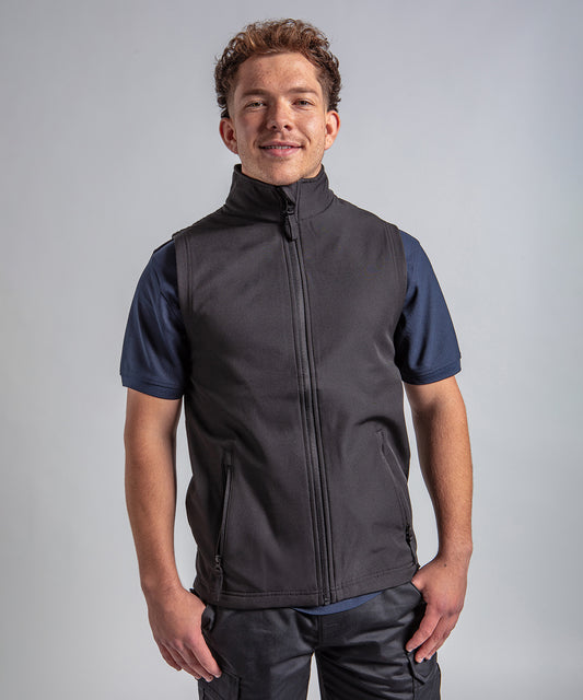 Tryck din logga på Termovästar från ProRTX - Anpassa Pro 2-lagers softshell väst i färgen för företag, föreningar och privatpersoner