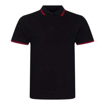 Tryck din logga på från Impala Print Shop - Anpassa AWDis Stretch tipped polo JP003 i färgen Rött för företag, föreningar och privatpersoner