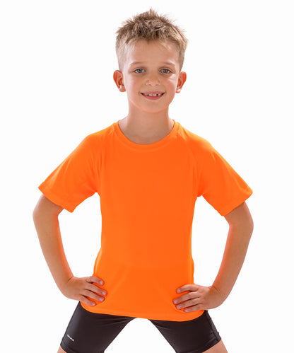 Tryck din logga på T-shirts från Spiro - Anpassa Junior performance aircool t-shirt i färgen för företag, föreningar och privatpersoner