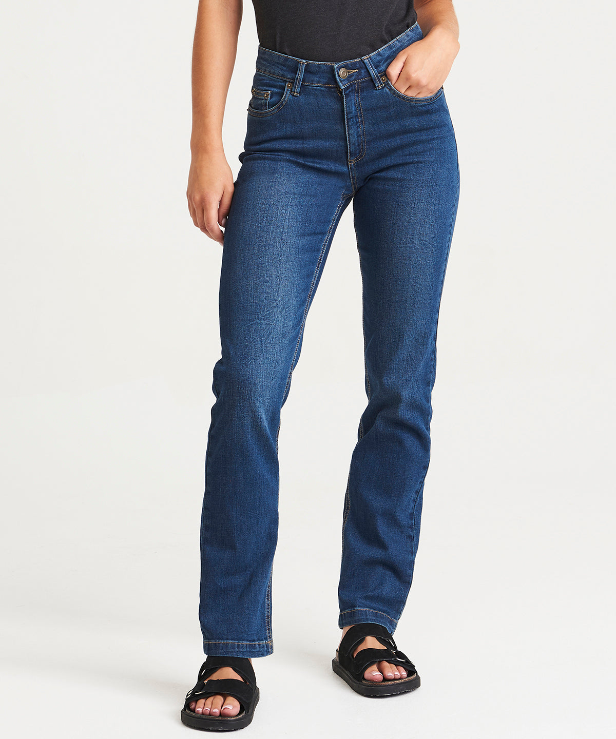Tryck din logga på Jeans från AWDis So Denim - Anpassa Dam Katy raka jeans i färgen för företag, föreningar och privatpersoner