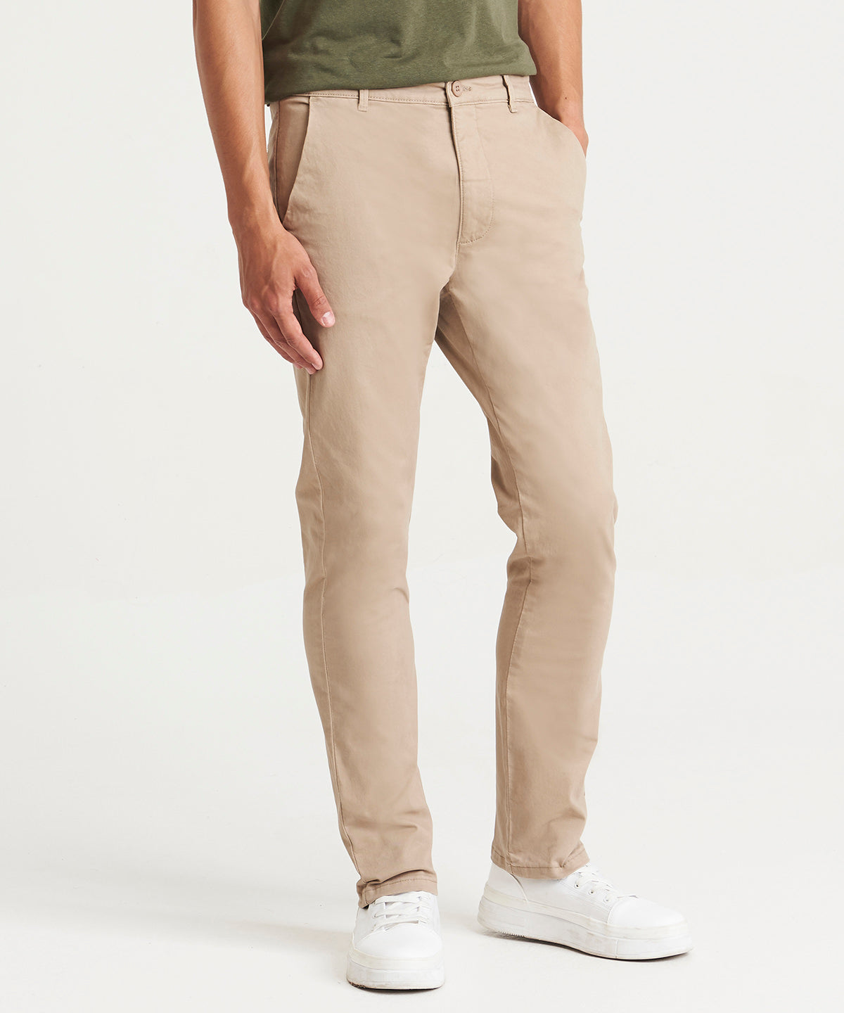 Tryck din logga på Chinos från AWDis So Denim - Anpassa Adam smala chinos i färgen för företag, föreningar och privatpersoner