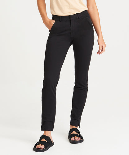 Tryck din logga på Chinos från AWDis So Denim - Anpassa Lily smala chinos för dam i färgen för företag, föreningar och privatpersoner