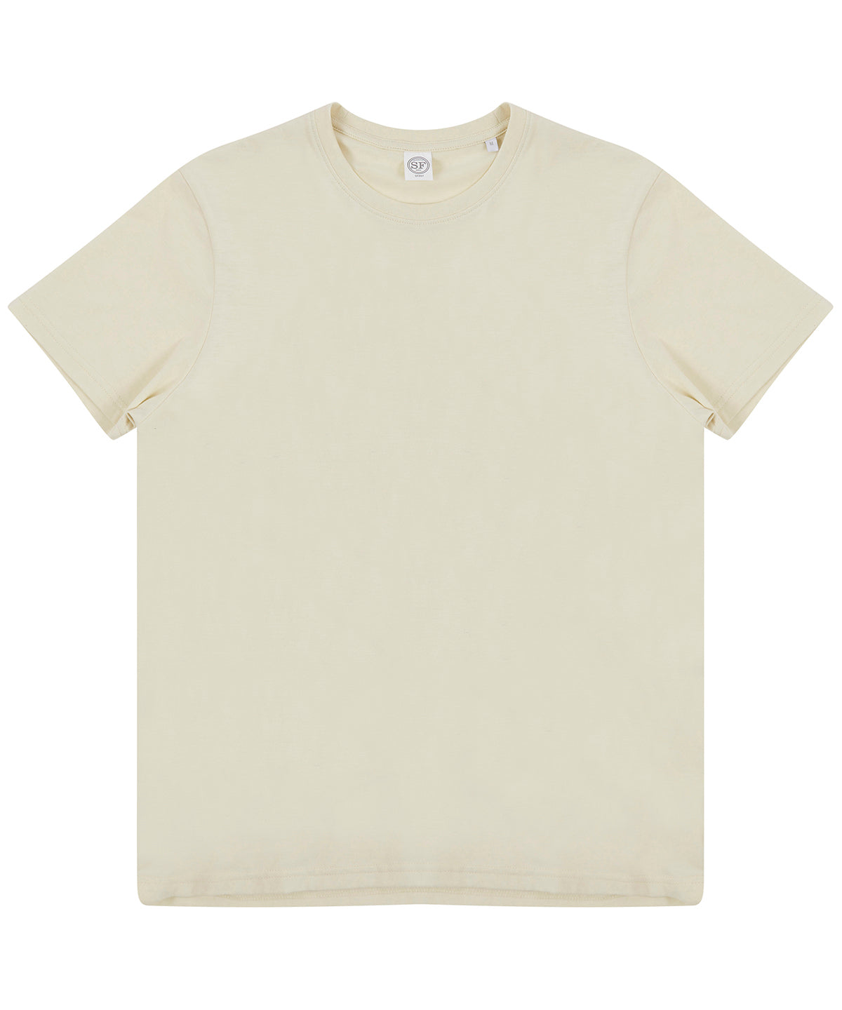 Tryck din logga på T-shirts från SF - Anpassa Unisex T-shirt – Hållbar produktion i färgen Naturligt för företag, föreningar och privatpersoner
