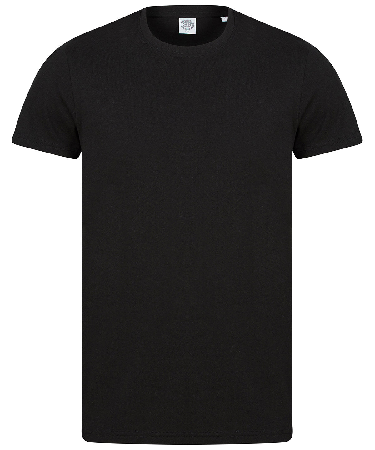 Tryck din logga på T-shirts från SF - Anpassa Unisex Ekologisk T-shirt i färgen Svart för företag, föreningar och privatpersoner