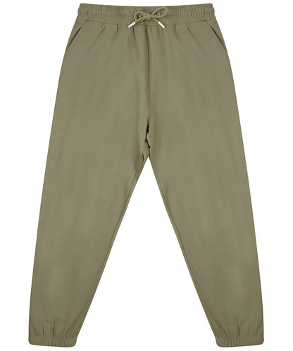 Tryck din logga på Mjukisbyxor från SF - Anpassa Unisex hållbara modejoggers med mudd i färgen Khaki för företag, föreningar och privatpersoner