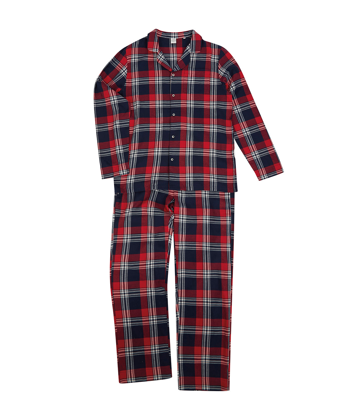 Tryck din logga på Pyjamas från SF - Anpassa Tartan lounge set i färgen Check för företag, föreningar och privatpersoner