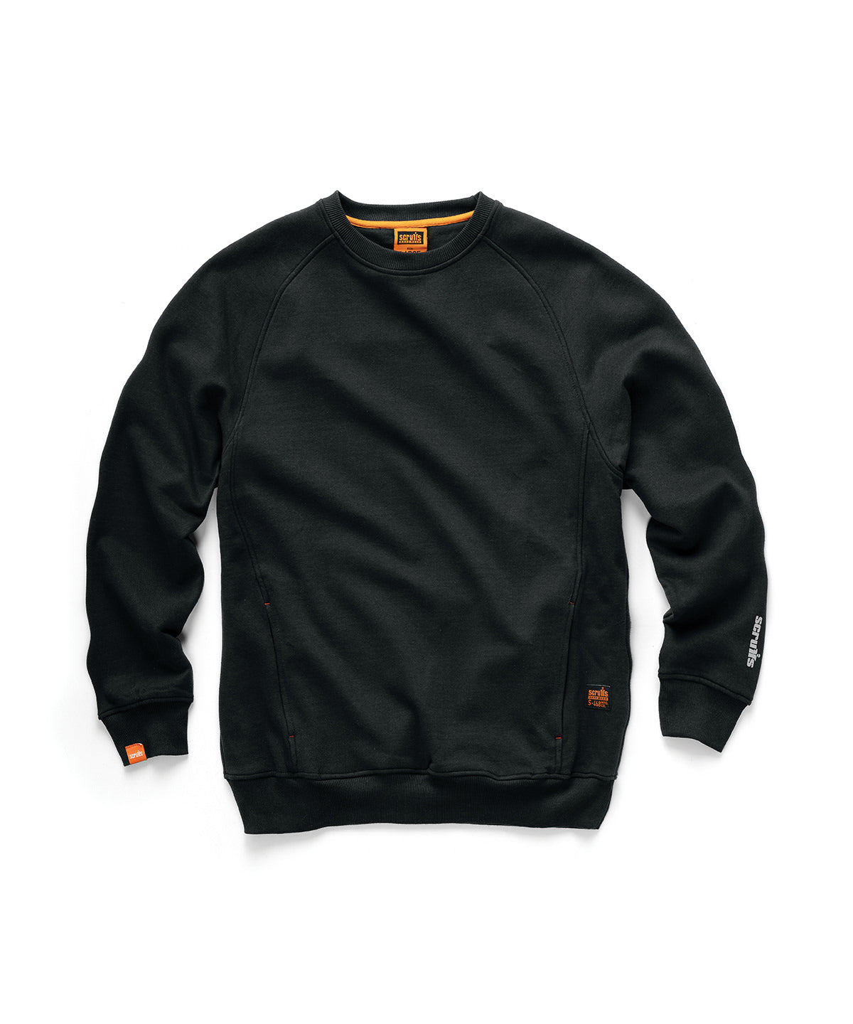 Tryck din logga på Sweatshirts från Scruffs - Anpassa Scruffs - Sweatshirt för Eco Worker i färgen Svart för företag, föreningar och privatpersoner