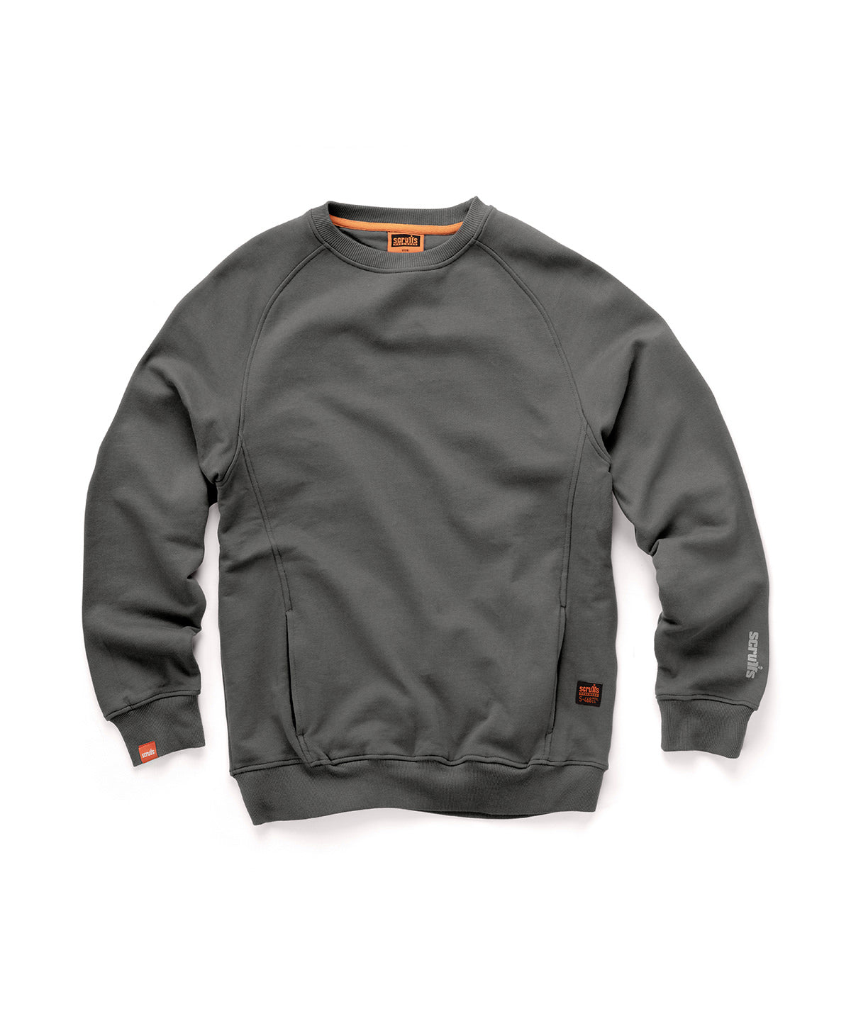 Tryck din logga på Sweatshirts från Scruffs - Anpassa Scruffs - Sweatshirt för Eco Worker i färgen Mörkgrå för företag, föreningar och privatpersoner