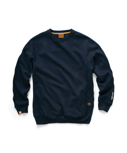 Tryck din logga på Sweatshirts från Scruffs - Anpassa Scruffs - Sweatshirt för Eco Worker i färgen Marinblå för företag, föreningar och privatpersoner