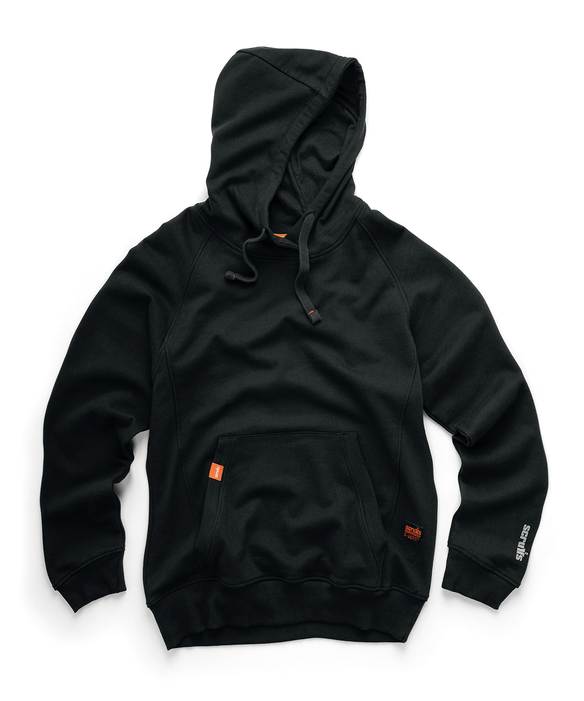 Tryck din logga på Hoodies från Scruffs - Anpassa Eco Worker huvtröja i färgen Svart för företag, föreningar och privatpersoner