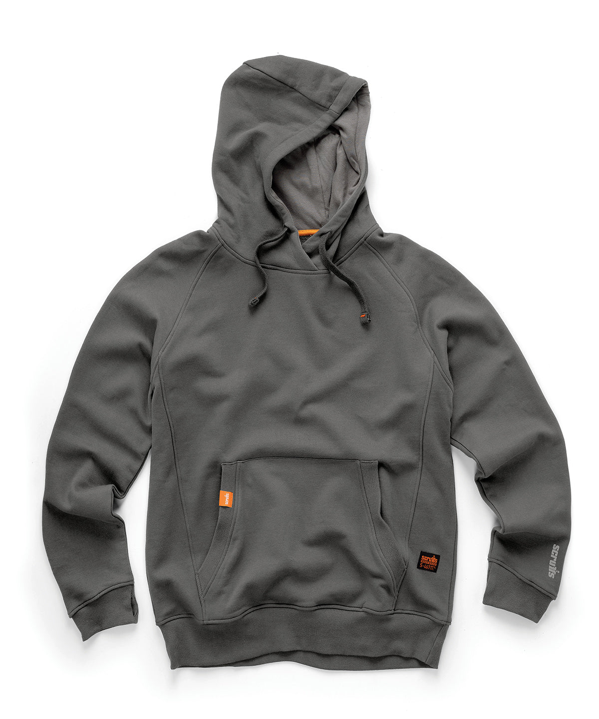 Tryck din logga på Hoodies från Scruffs - Anpassa Eco Worker huvtröja i färgen Mörkgrå för företag, föreningar och privatpersoner