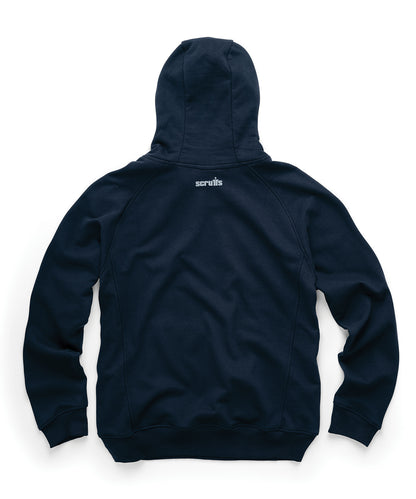 Tryck din logga på Hoodies från Scruffs - Anpassa Eco Worker huvtröja i färgen Marinblå för företag, föreningar och privatpersoner