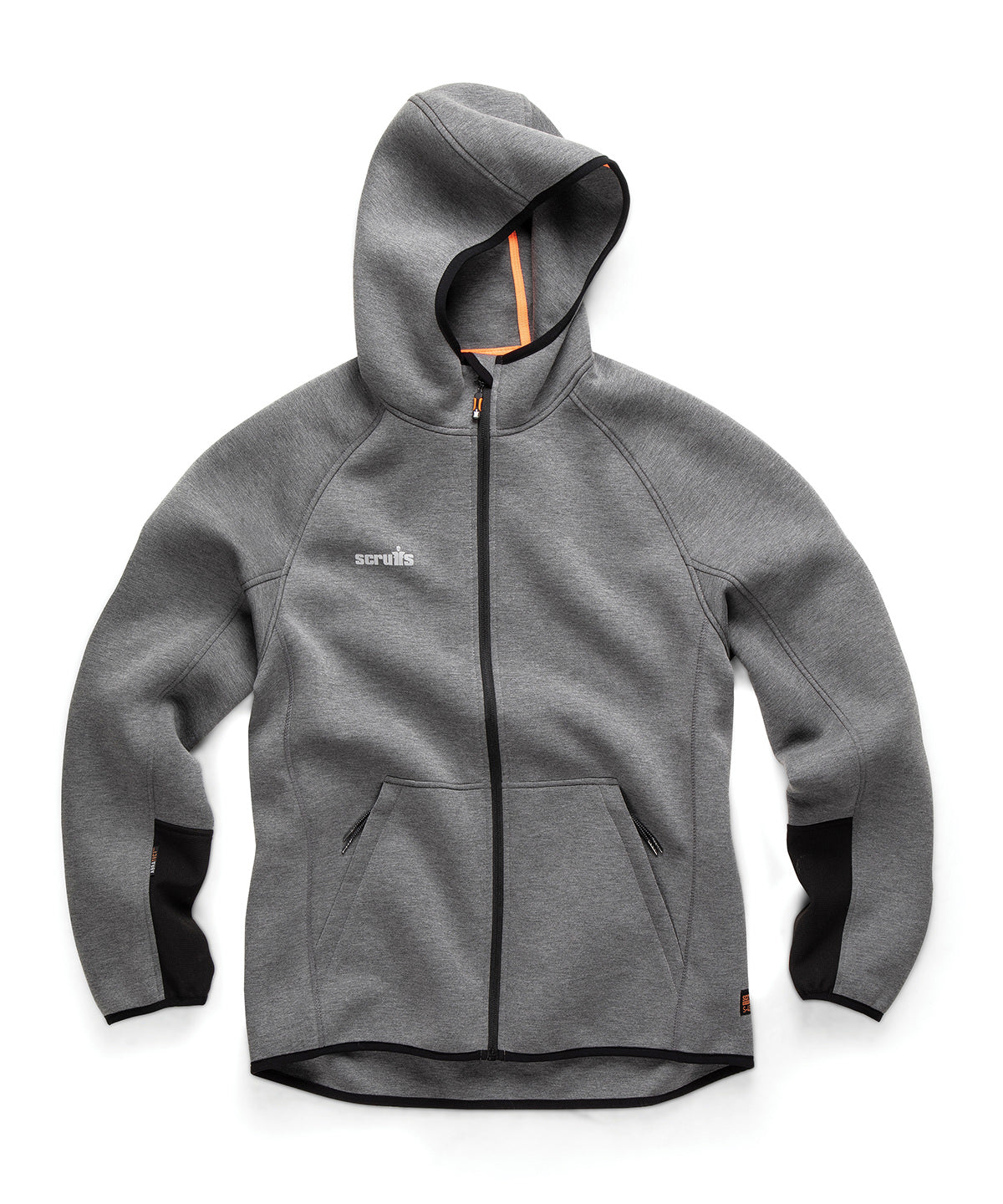 Tryck din logga på Hoodies från Scruffs - Anpassa Huvtröja med luftlager för handel i färgen Mörkgrå för företag, föreningar och privatpersoner