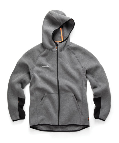 Tryck din logga på Hoodies från Scruffs - Anpassa Huvtröja med luftlager för handel i färgen Mörkgrå för företag, föreningar och privatpersoner