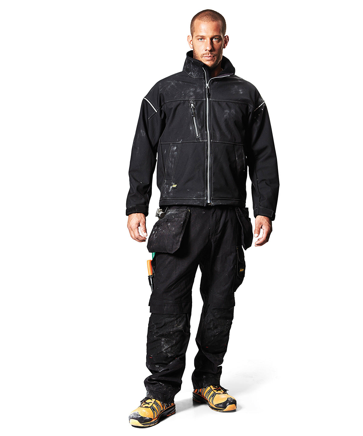 Tryck din logga på Softshelljackor från Snickers - Anpassa Profile Softshell Jacket i färgen för företag, föreningar och privatpersoner