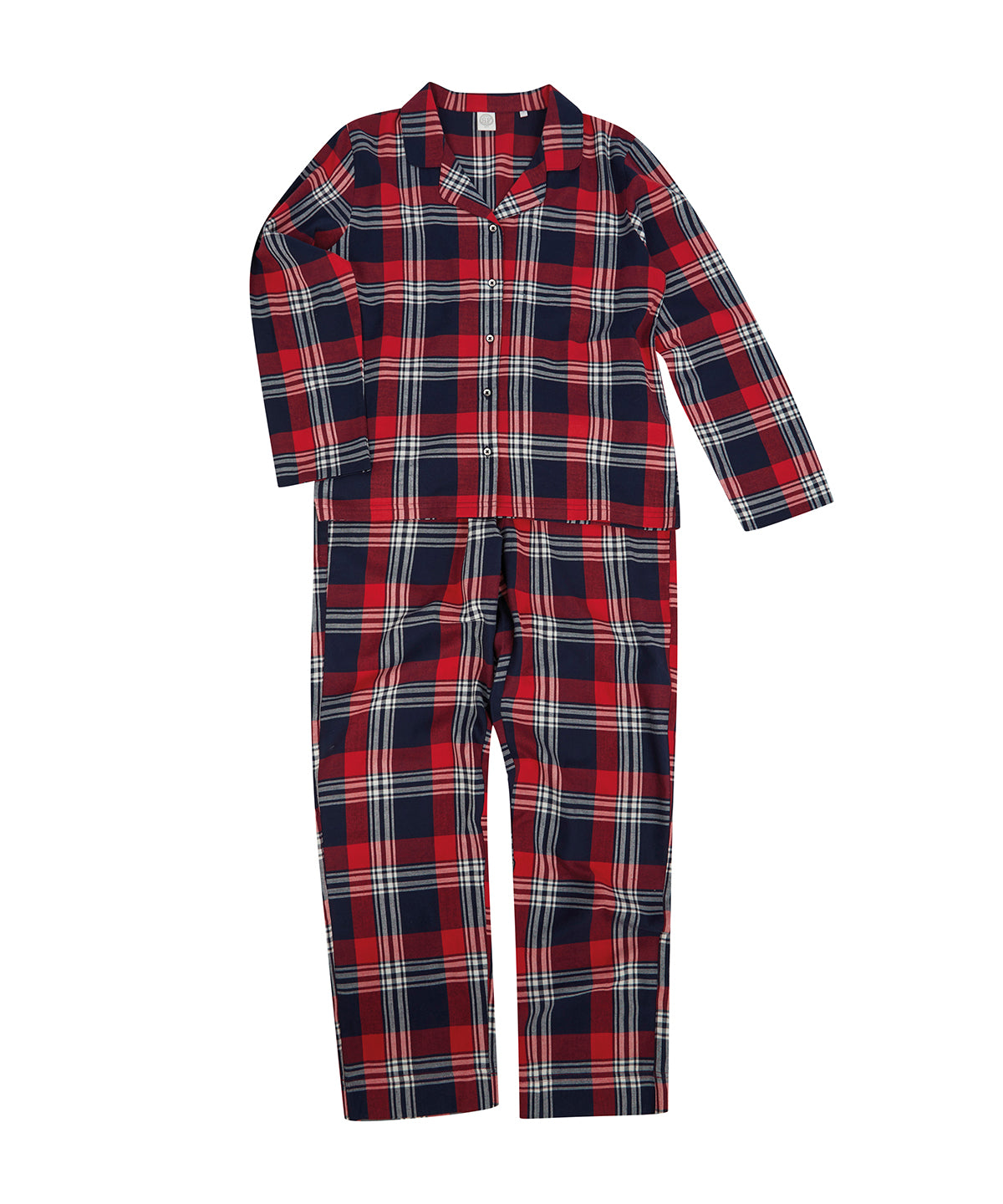 Tryck din logga på Pyjamas från SF - Anpassa Tartan lounge set för damer i färgen Check för företag, föreningar och privatpersoner