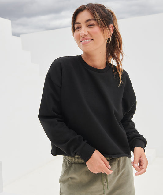 Tryck din logga på Sweatshirts från SF - Anpassa SF Dam - Cropped Slounge Sweat för damer i färgen för företag, föreningar och privatpersoner