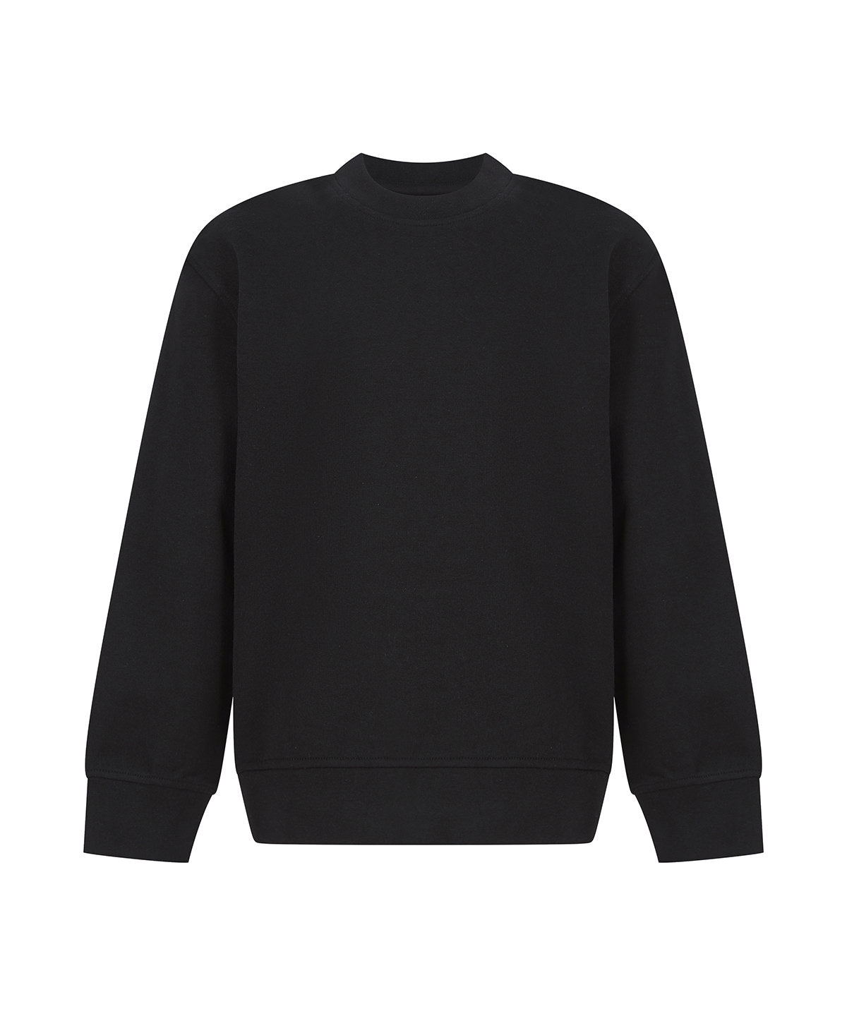 Tryck din logga på Sweatshirts från SF - Anpassa SF Barn – Hållbart Mode Sweatshirt med Böjd Fåll i färgen Svart för företag, föreningar och privatpersoner