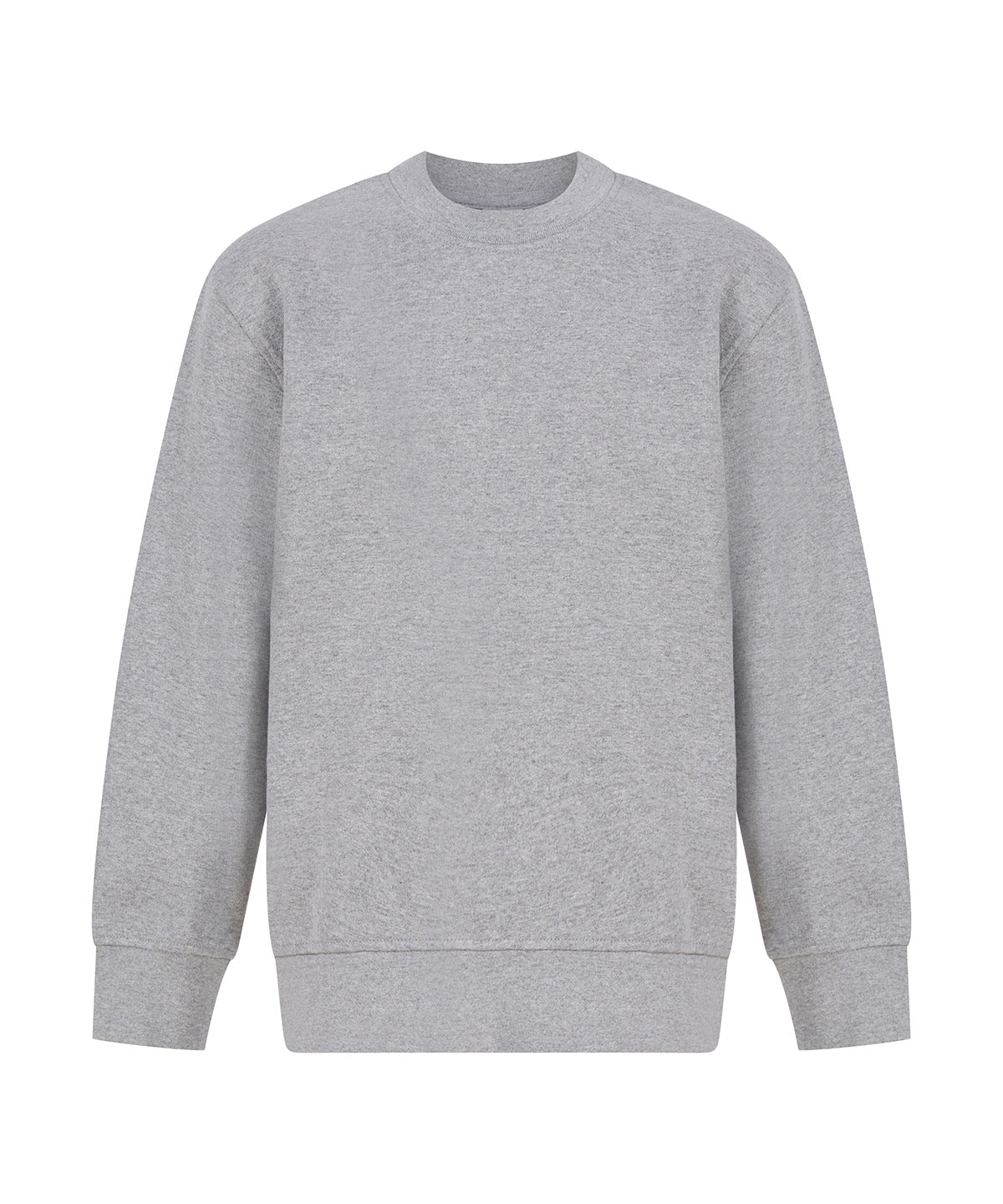 Tryck din logga på Sweatshirts från SF - Anpassa SF Barn – Hållbart Mode Sweatshirt med Böjd Fåll i färgen Ljunggrå för företag, föreningar och privatpersoner