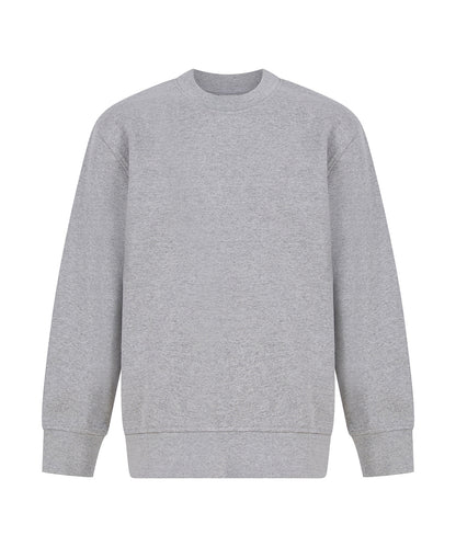Tryck din logga på Sweatshirts från SF - Anpassa SF Barn – Hållbart Mode Sweatshirt med Böjd Fåll i färgen Ljunggrå för företag, föreningar och privatpersoner