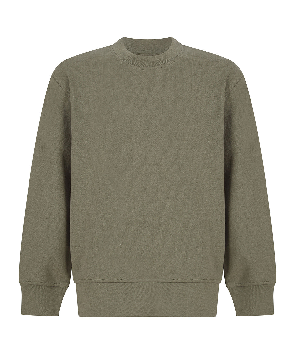 Tryck din logga på Sweatshirts från SF - Anpassa SF Barn – Hållbart Mode Sweatshirt med Böjd Fåll i färgen Khaki för företag, föreningar och privatpersoner
