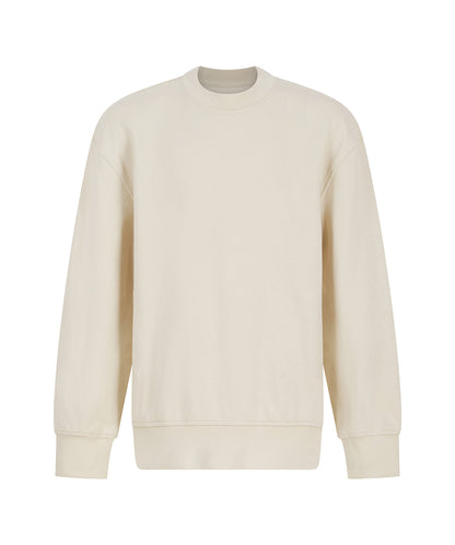 Tryck din logga på Sweatshirts från SF - Anpassa SF Barn – Hållbart Mode Sweatshirt med Böjd Fåll i färgen Ljusgrå för företag, föreningar och privatpersoner
