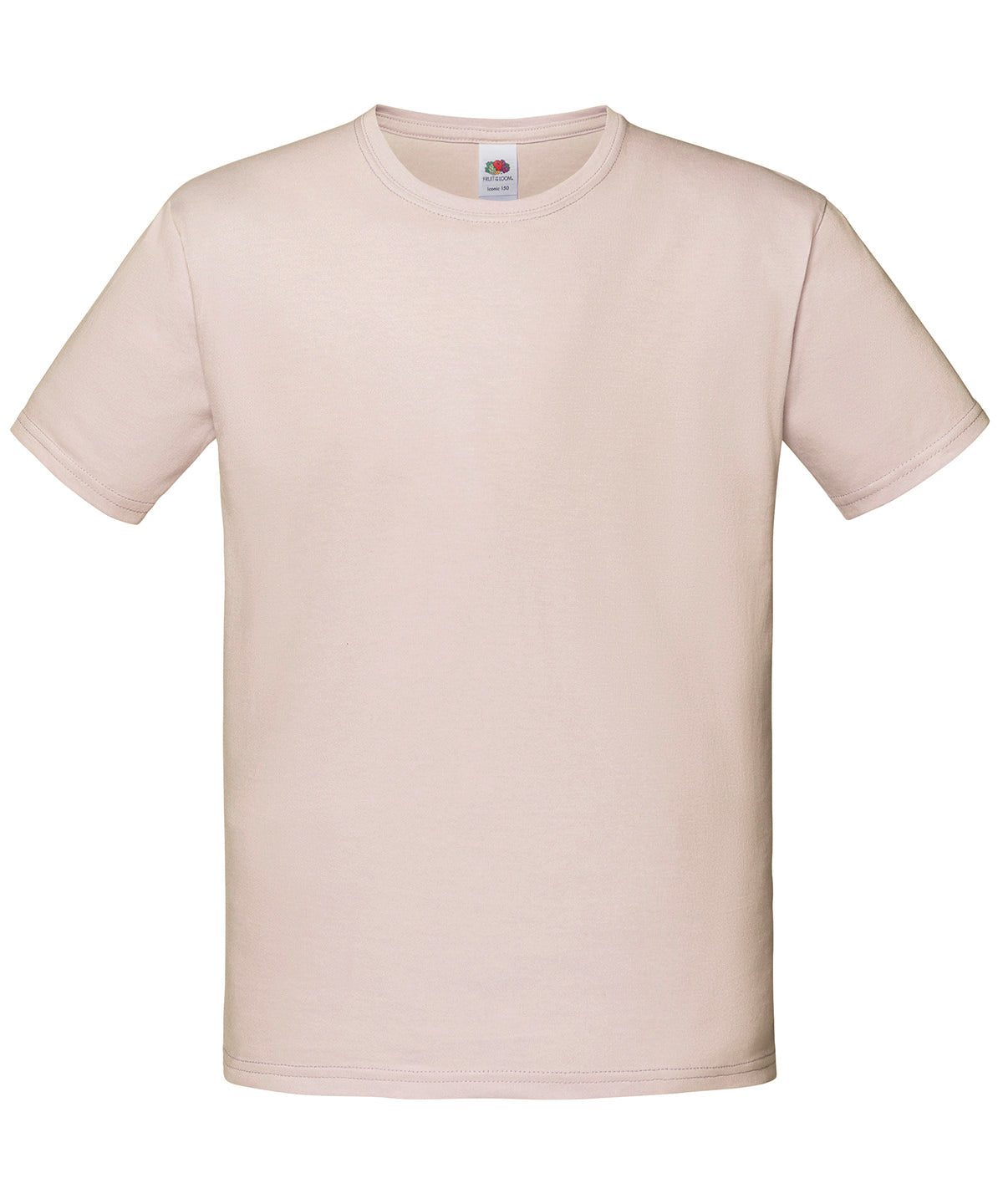 Tryck din logga på T-shirts från Fruit of the Loom - Anpassa Iconic 150 T-shirt - Barn i färgen Ljusrosa för företag, föreningar och privatpersoner