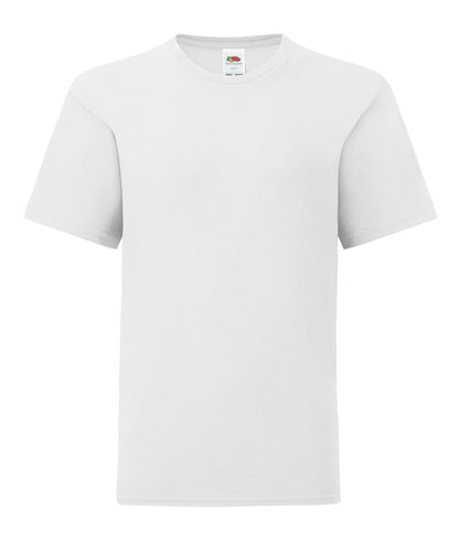Tryck din logga på T-shirts från Fruit of the Loom - Anpassa Iconic 150 T-shirt - Barn i färgen Vit för företag, föreningar och privatpersoner