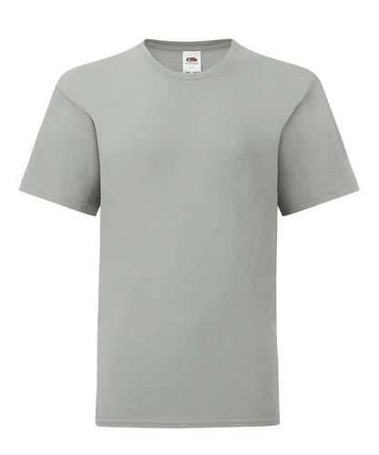 Tryck din logga på T-shirts från Fruit of the Loom - Anpassa Iconic 150 T-shirt - Barn i färgen Silver för företag, föreningar och privatpersoner