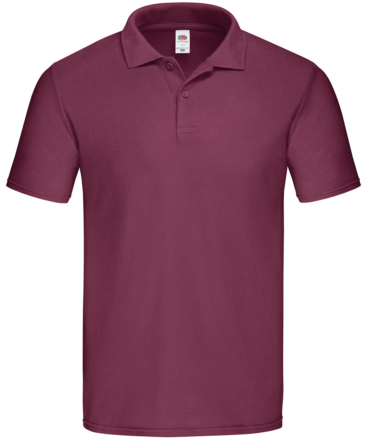 Tryck din logga på Piké från Fruit of the Loom - Anpassa Fruit Of The Loom - Original Piké i färgen Burgundy för företag, föreningar och privatpersoner
