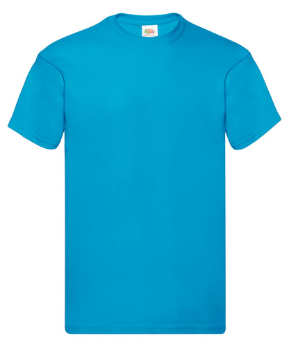 Tryck din logga på T-shirts från Fruit of the Loom - Anpassa Fruit of the Loom Original T i färgen Mellanblå för företag, föreningar och privatpersoner