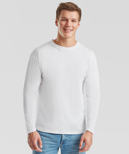 Tryck din logga på T-shirts från Fruit of the Loom - Anpassa Original Långärmad T-shirt – Unisex i färgen för företag, föreningar och privatpersoner