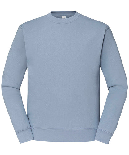 Tryck din logga på Sweatshirts från Fruit of the Loom - Anpassa Fruit Of The Loom - Klassisk 80/20-sweatshirt med set-in i färgen Ljusblå för företag, föreningar och privatpersoner