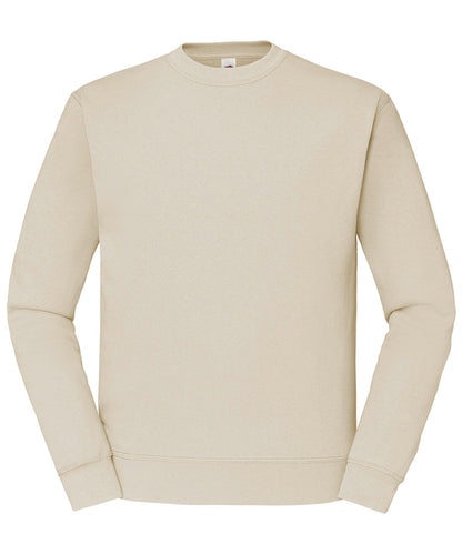 Tryck din logga på Sweatshirts från Fruit of the Loom - Anpassa Fruit Of The Loom - Klassisk 80/20-sweatshirt med set-in i färgen Naturligt för företag, föreningar och privatpersoner