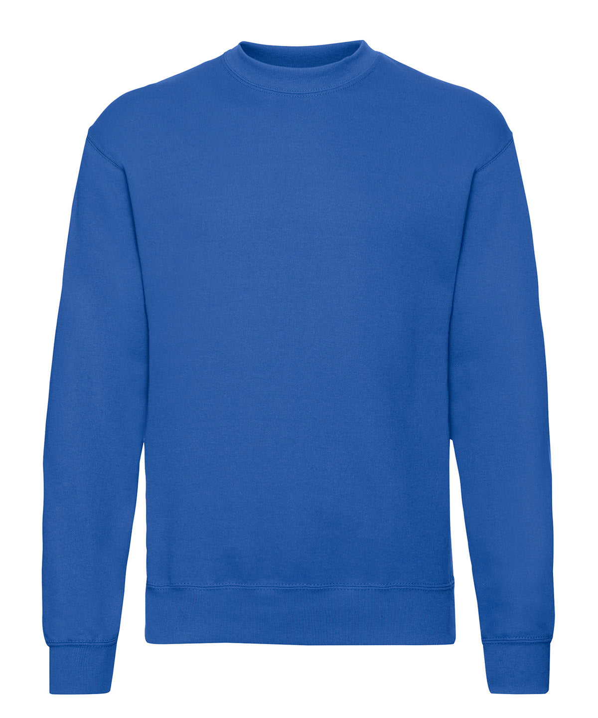 Tryck din logga på Sweatshirts från Fruit of the Loom - Anpassa Fruit Of The Loom - Klassisk 80/20-sweatshirt med set-in i färgen Royal för företag, föreningar och privatpersoner