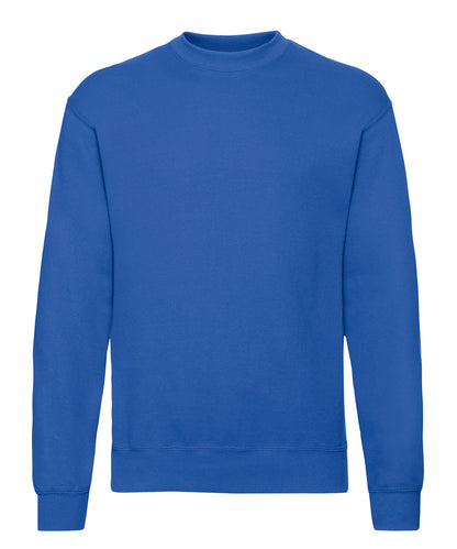 Tryck din logga på Sweatshirts från Fruit of the Loom - Anpassa Fruit Of The Loom - Klassisk 80/20-sweatshirt med set-in i färgen Royal för företag, föreningar och privatpersoner