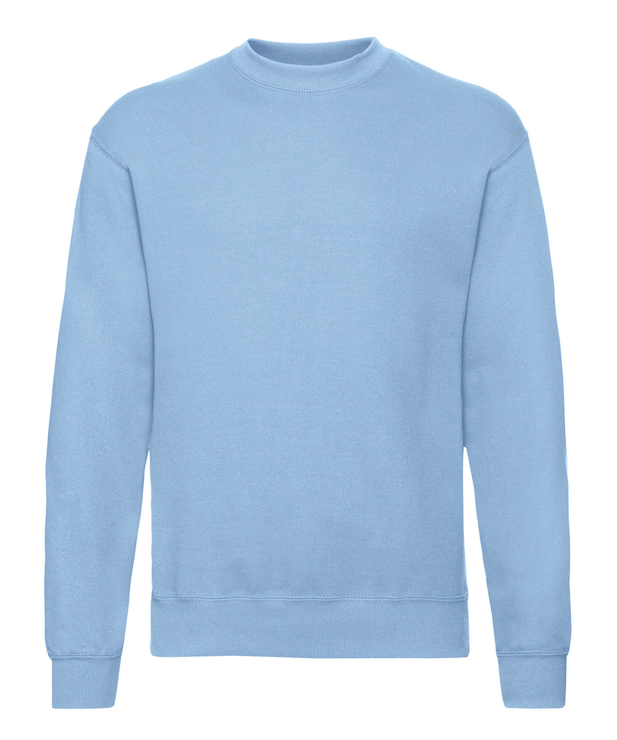 Tryck din logga på Sweatshirts från Fruit of the Loom - Anpassa Fruit Of The Loom - Klassisk 80/20-sweatshirt med set-in i färgen Himmelblå för företag, föreningar och privatpersoner