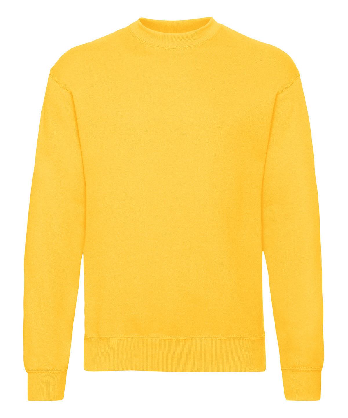 Tryck din logga på Sweatshirts från Fruit of the Loom - Anpassa Fruit Of The Loom - Klassisk 80/20-sweatshirt med set-in i färgen Mellan gul för företag, föreningar och privatpersoner