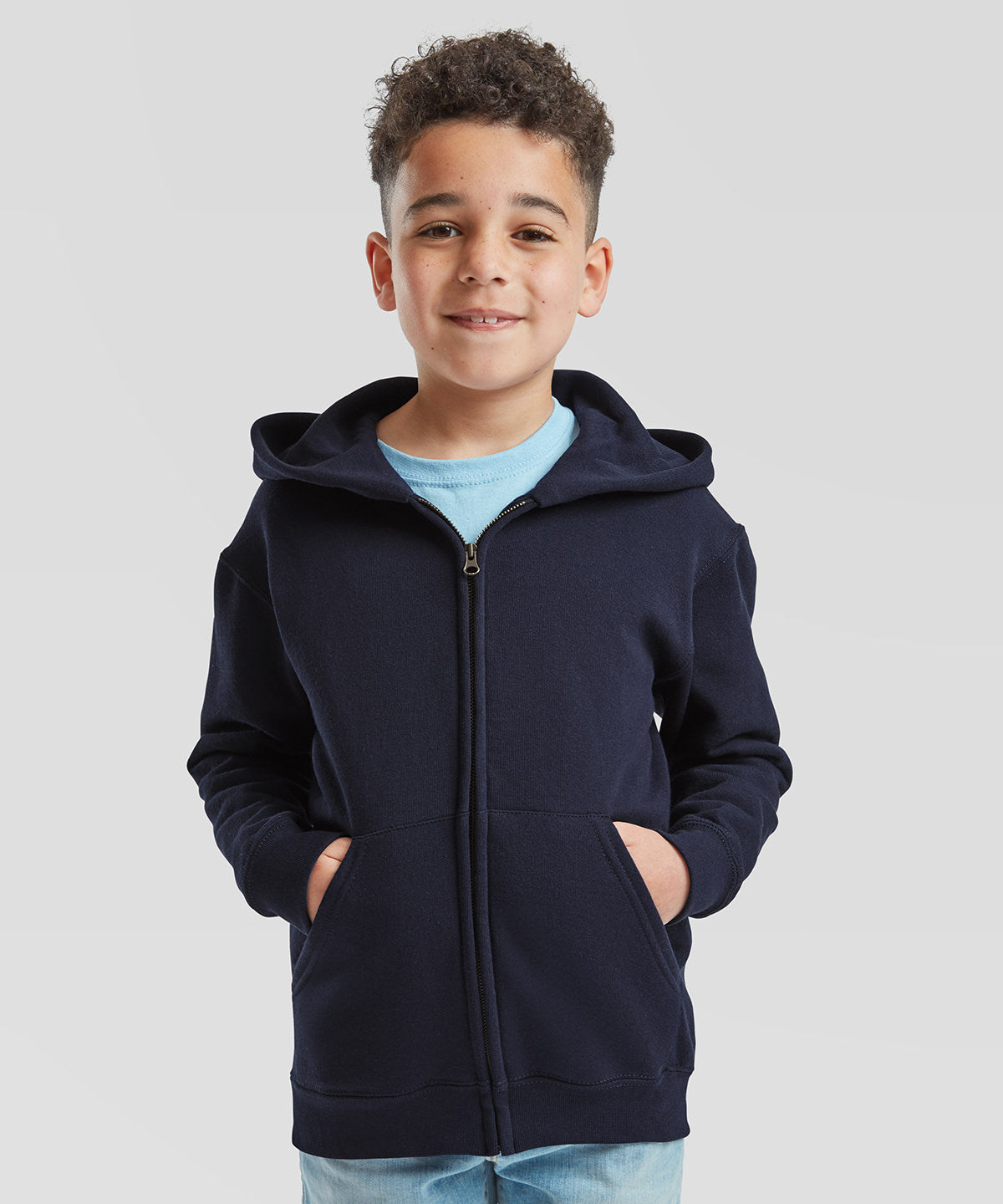 Tryck din logga på Hoodies från Fruit of the Loom - Anpassa Fruit Of The Loom - Klassisk Hoodie för barn i färgen för företag, föreningar och privatpersoner