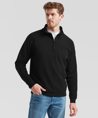 Tryck din logga på Sweatshirts från Fruit of the Loom - Anpassa Fruit Of The Loom - Klassisk 80/20 Sweatshirt med Hals och Dragkedja i färgen för företag, föreningar och privatpersoner