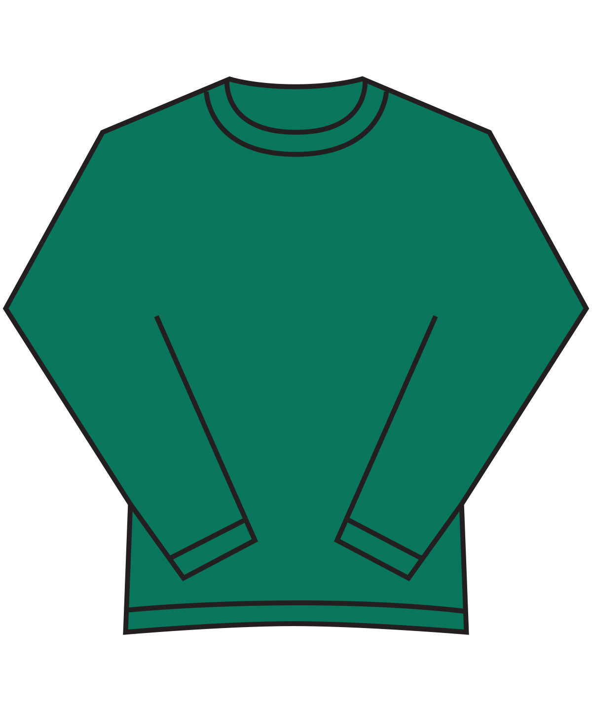 Tryck din logga på Sweatshirts från Fruit of the Loom - Anpassa Fruit Of The Loom - Sweatshirt/Supercotton i färgen Mörkgrön för företag, föreningar och privatpersoner