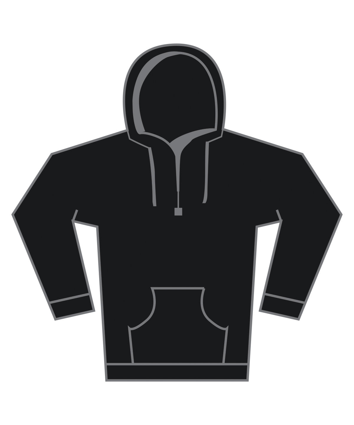 Tryck din logga på Hoodies från Fruit of the Loom - Anpassa Fruit Of The Loom - Supercotton Hoodie i färgen Svart för företag, föreningar och privatpersoner