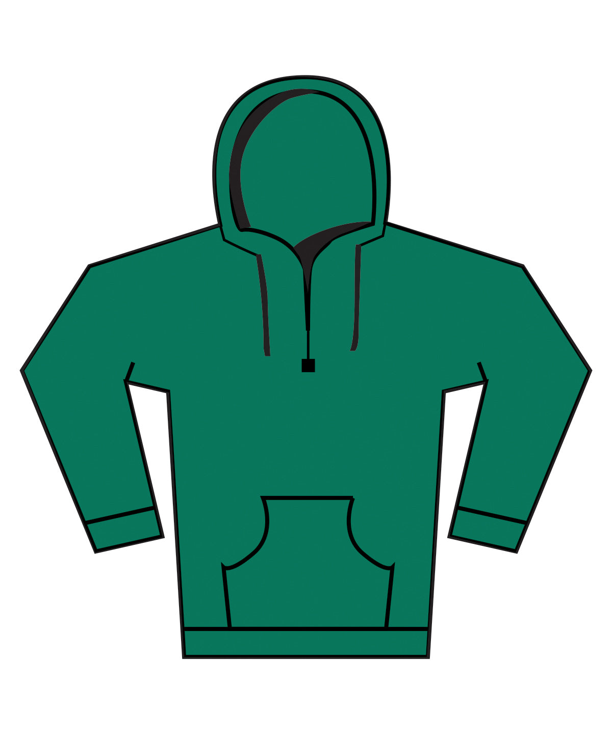 Tryck din logga på Hoodies från Fruit of the Loom - Anpassa Fruit Of The Loom - Supercotton Hoodie i färgen Mörkgrön för företag, föreningar och privatpersoner