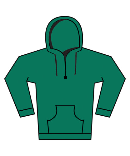 Tryck din logga på Hoodies från Fruit of the Loom - Anpassa Fruit Of The Loom - Supercotton Hoodie i färgen Mörkgrön för företag, föreningar och privatpersoner