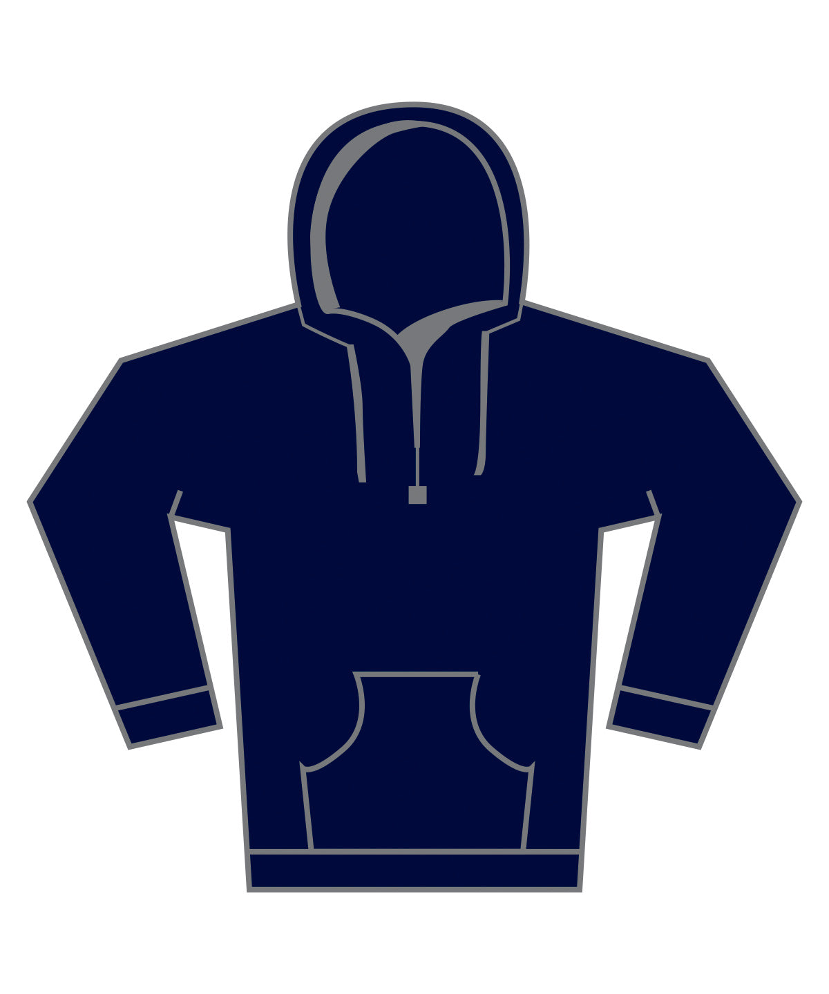 Tryck din logga på Hoodies från Fruit of the Loom - Anpassa Fruit Of The Loom - Supercotton Hoodie i färgen Marinblå för företag, föreningar och privatpersoner