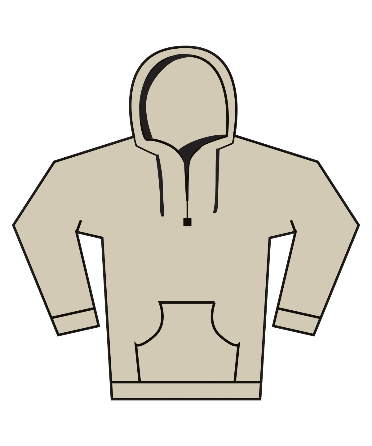 Tryck din logga på Hoodies från Fruit of the Loom - Anpassa Fruit Of The Loom - Supercotton Hoodie i färgen Naturligt för företag, föreningar och privatpersoner