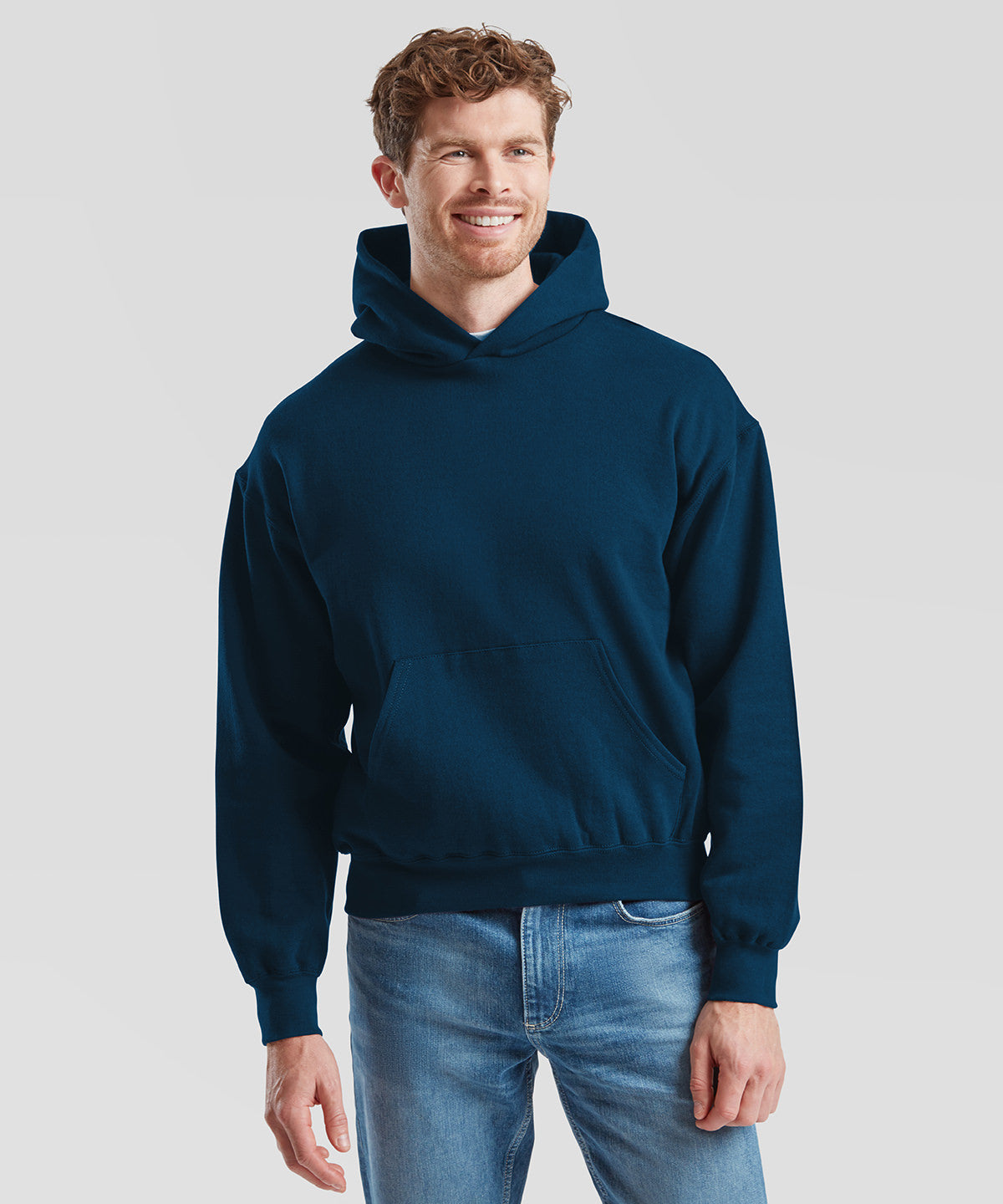 Tryck din logga på Hoodies från Fruit of the Loom - Anpassa Fruit Of The Loom - Supercotton Hoodie i färgen för företag, föreningar och privatpersoner